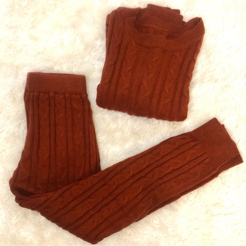 2pc Cable Knit Sweater Set - Picture 3 of 9